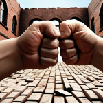 **

A person receiving feedback (could be via email or in person) with a visible struggle to manage their emotions (e.g., clenched fists, furrowed brow). In the background, visualize constructive criticism as building blocks and negative emotions as crumbling bricks. The overall scene should convey the internal battle between defensiveness and growth.

**